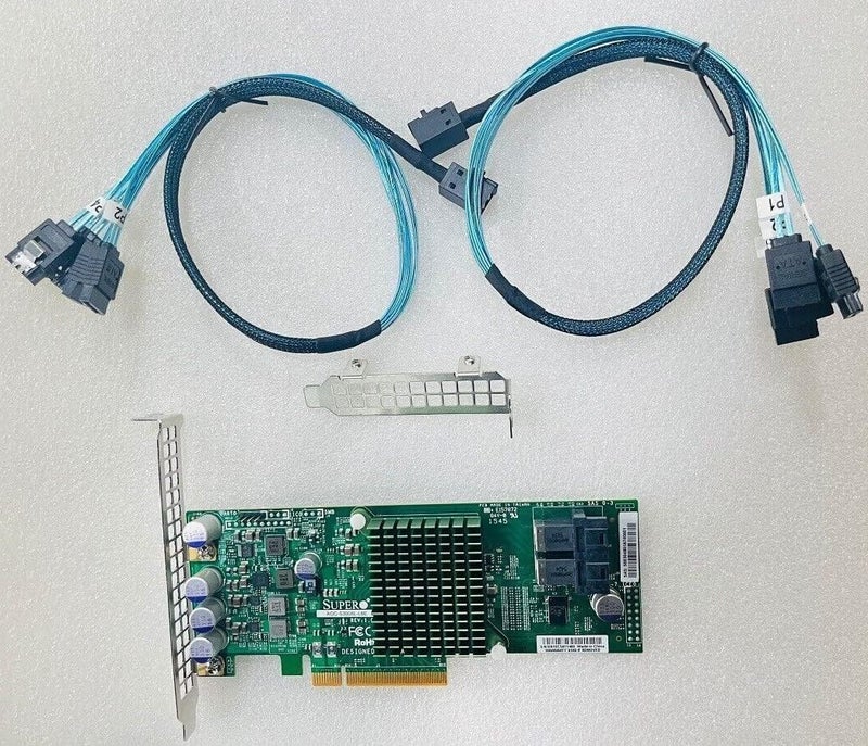 SXTAIGOOD SAS3008 AOC-S3008L-L8E 9300-8I وضع IT HBA JBOD PCI-E 3.0 SATA/SAS 8-Port SAS3 12Gb/s ZFS FreeNAS unRAID+2* كابل SATA SFF-8643 - Image 2